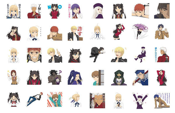 Tvアニメ Fate Stay Night Unlimited Blade Works のlineスタンプが登場 News 劇場版 Fate Stay Night Heaven S Feel